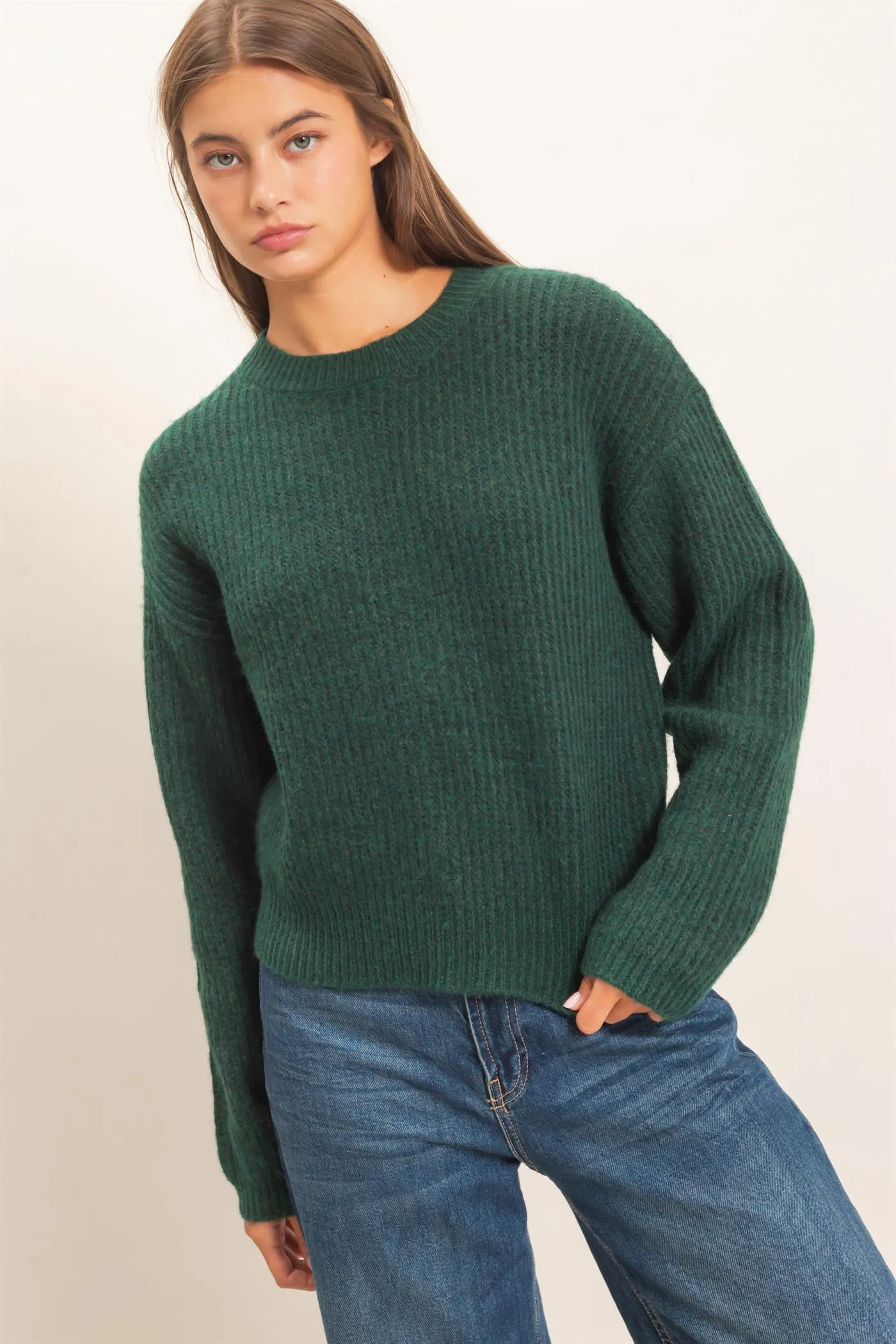 Ribbed Crew Neck Sweater sold by HYFVE product image thumbnail 2
