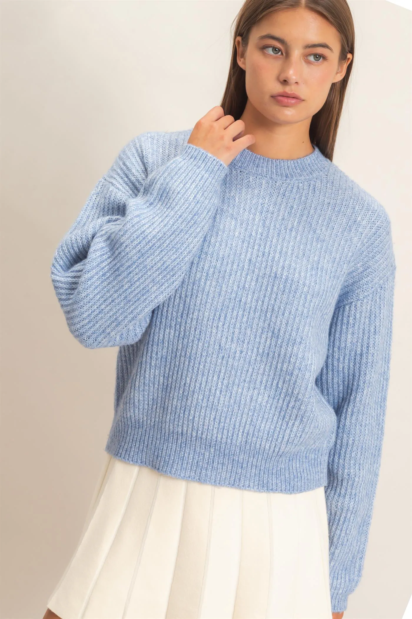 Ribbed Crew Neck Sweater sold by HYFVE