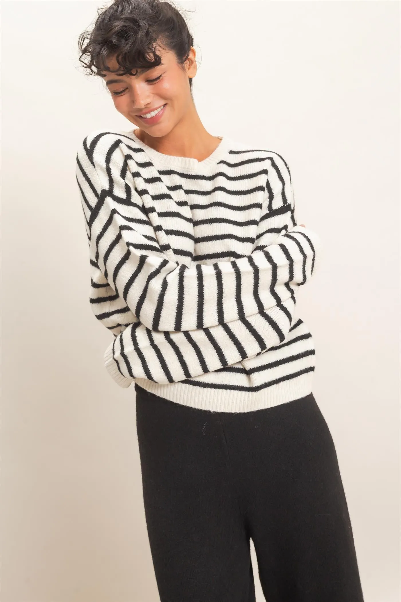 Striped Crew Neck Sweater sold by HYFVE product image thumbnail 5