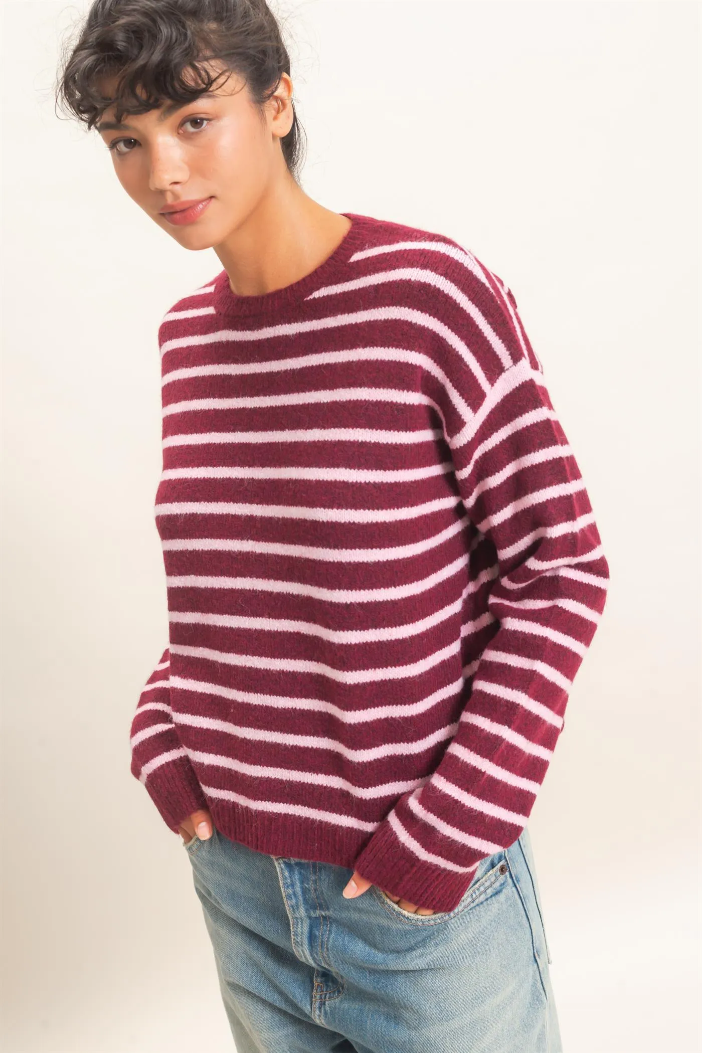 Striped Crew Neck Sweater sold by HYFVE product image thumbnail 3