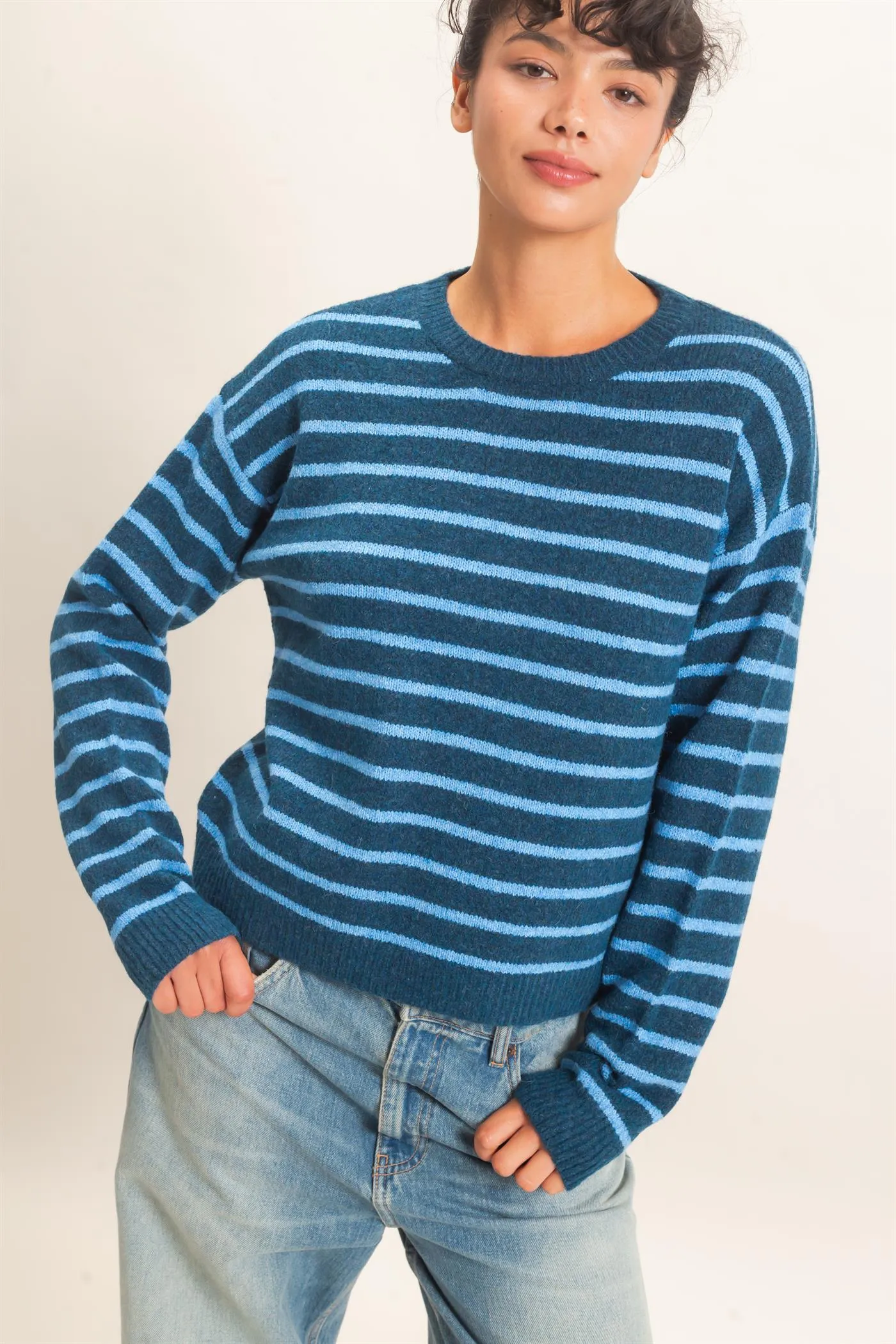 Striped Crew Neck Sweater sold by HYFVE product image thumbnail 2