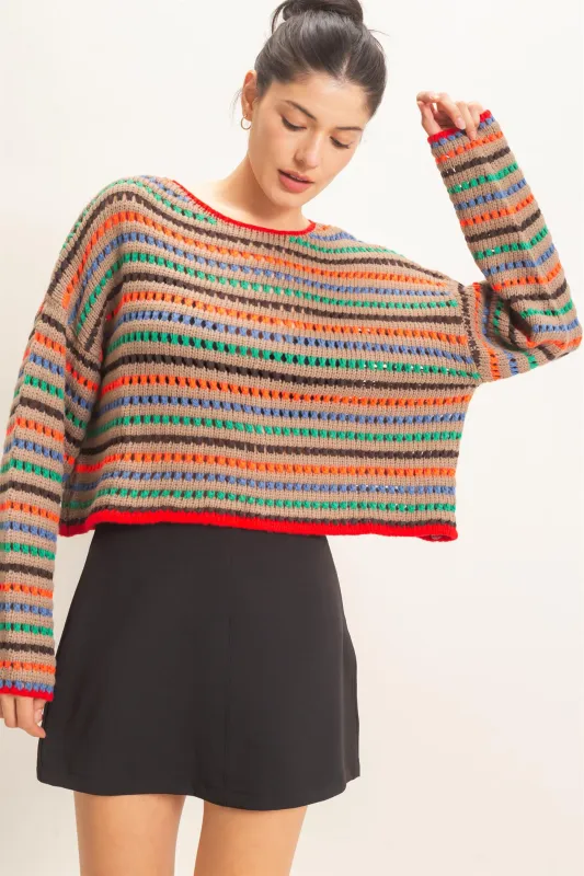 Striped Knit Sweater made by HYFVE