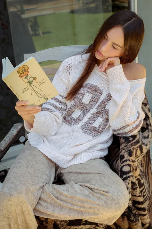 Oversized Number Knit Sweater made by HYFVE