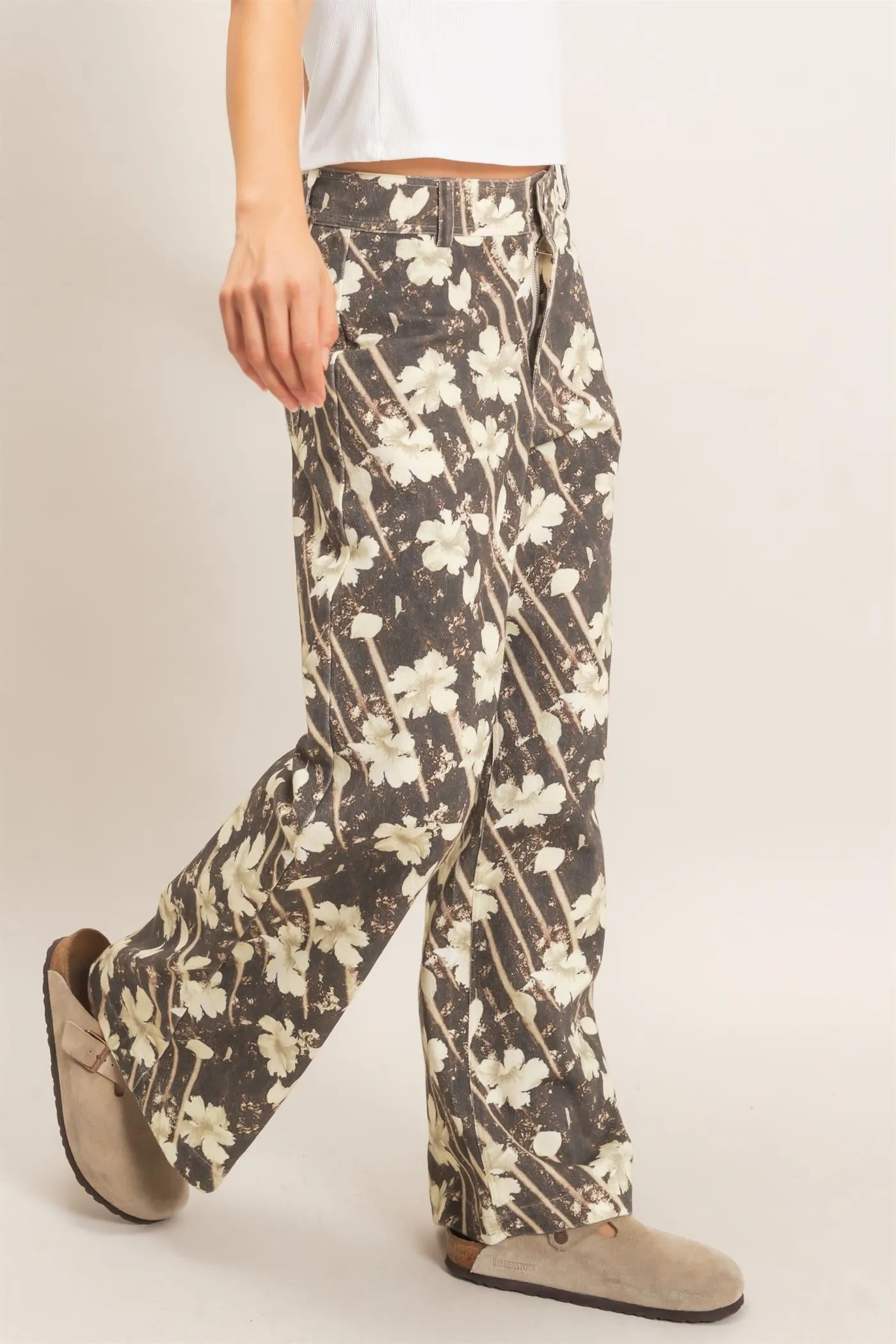 Floral Print Wide-Leg Pants sold by HYFVE product image thumbnail 2