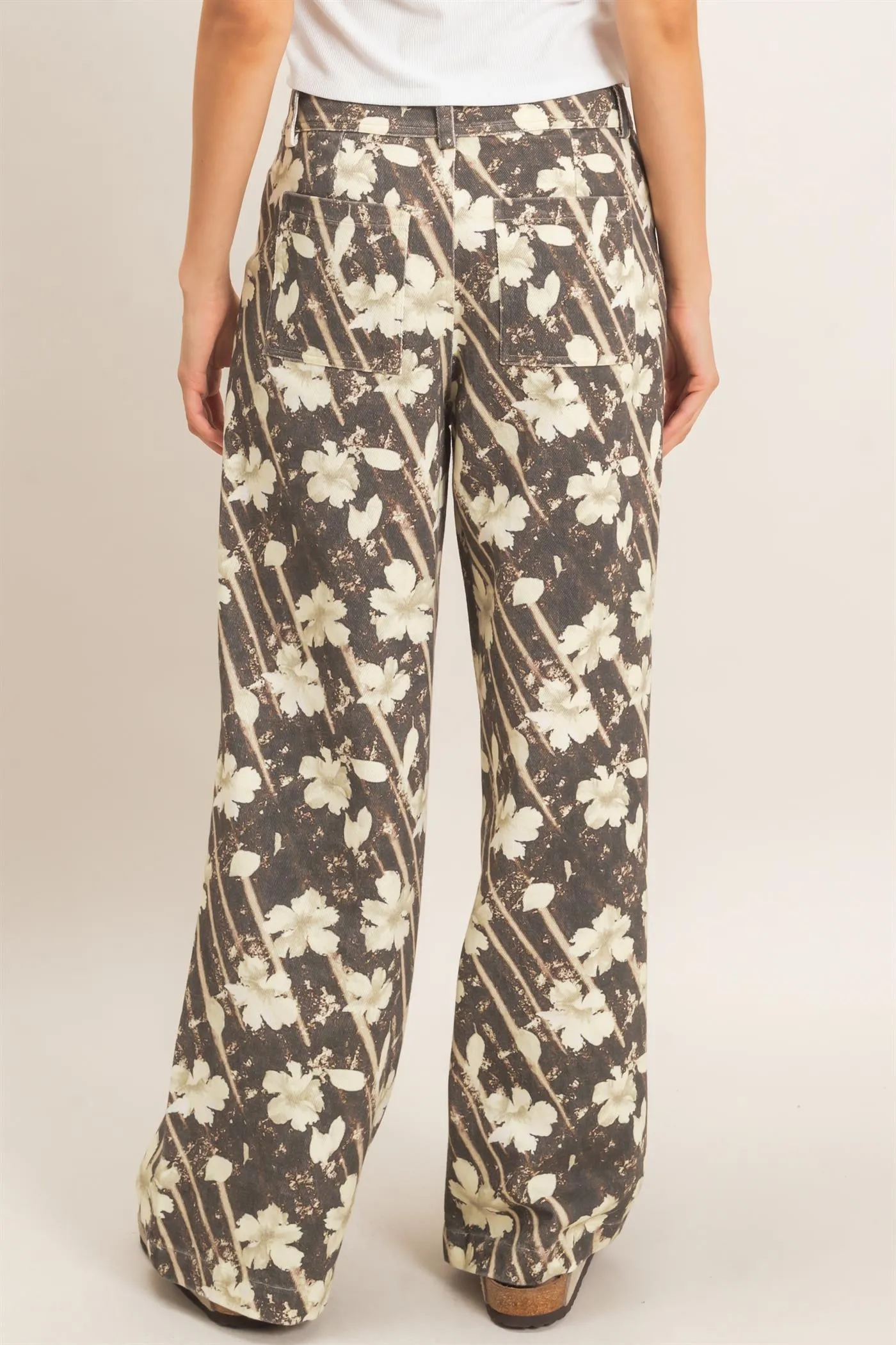 Floral Print Wide-Leg Pants sold by HYFVE product image thumbnail 3