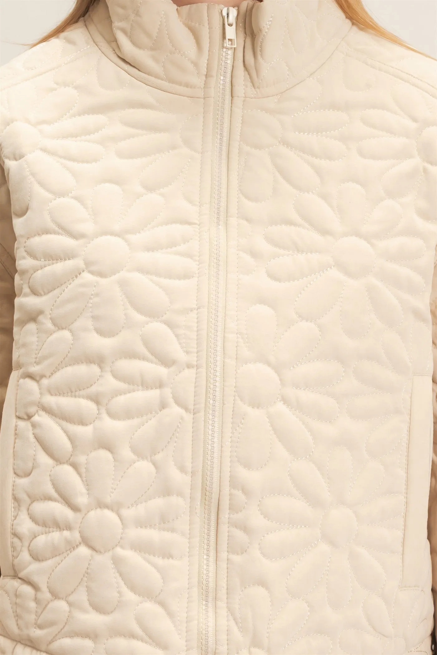 Daisy Quilted Mock Neck Jacket sold by HYFVE product image thumbnail 5