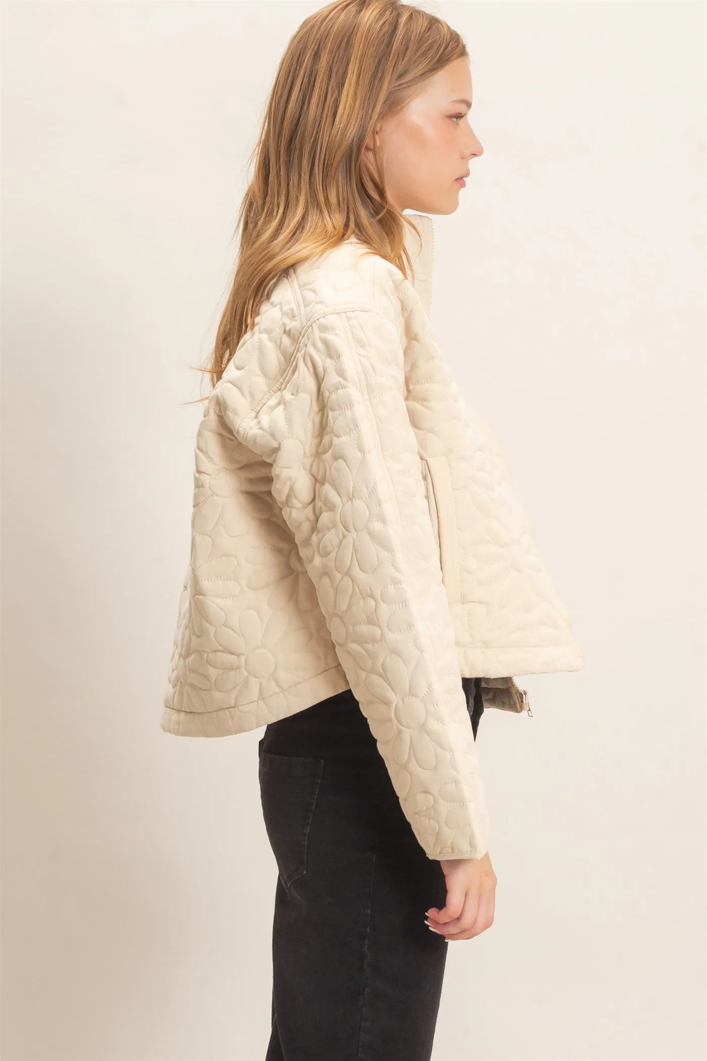 Daisy Quilted Mock Neck Jacket sold by HYFVE product image thumbnail 2