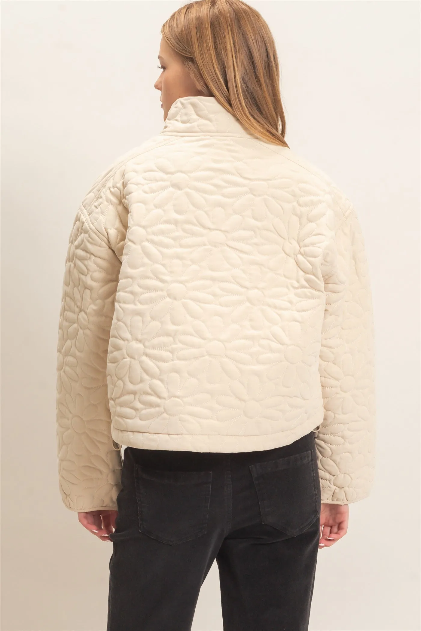Daisy Quilted Mock Neck Jacket sold by HYFVE product image thumbnail 3