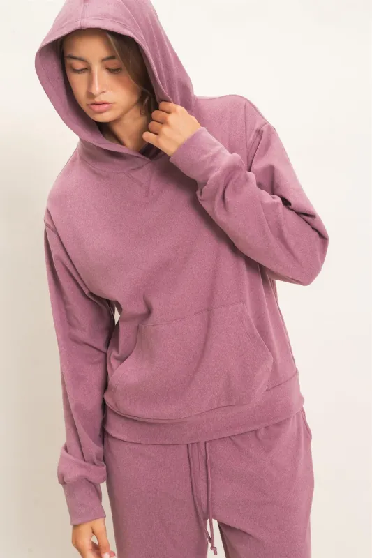 Long Sleeve Hoodie With Kangaroo Pocket made by Double Zero
