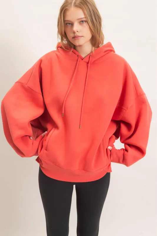 Enzyme Wash Drop Shoulder Hoodie made by HYFVE