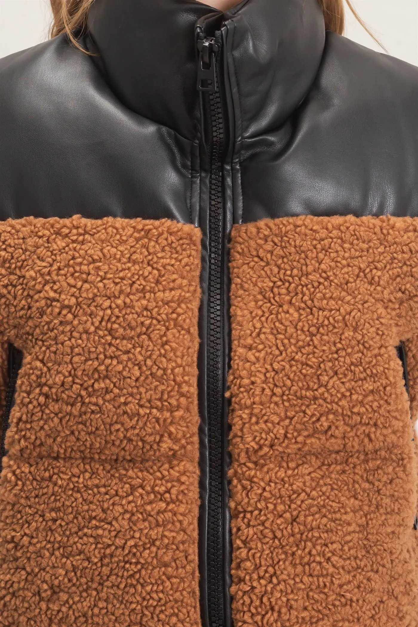 Faux Fur & Pu Padded Vest sold by HYFVE product image thumbnail 5