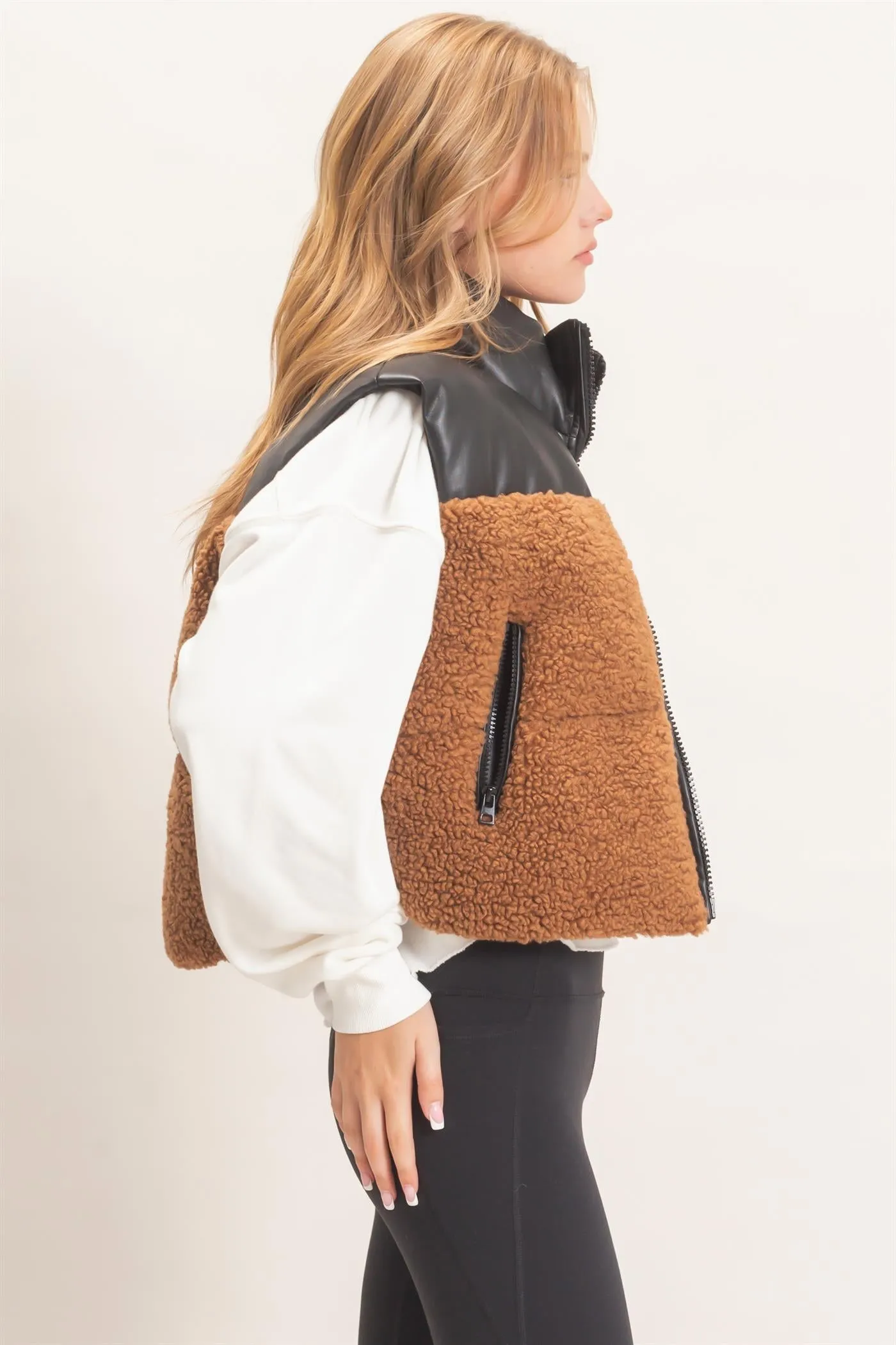 Faux Fur & Pu Padded Vest sold by HYFVE product image thumbnail 2