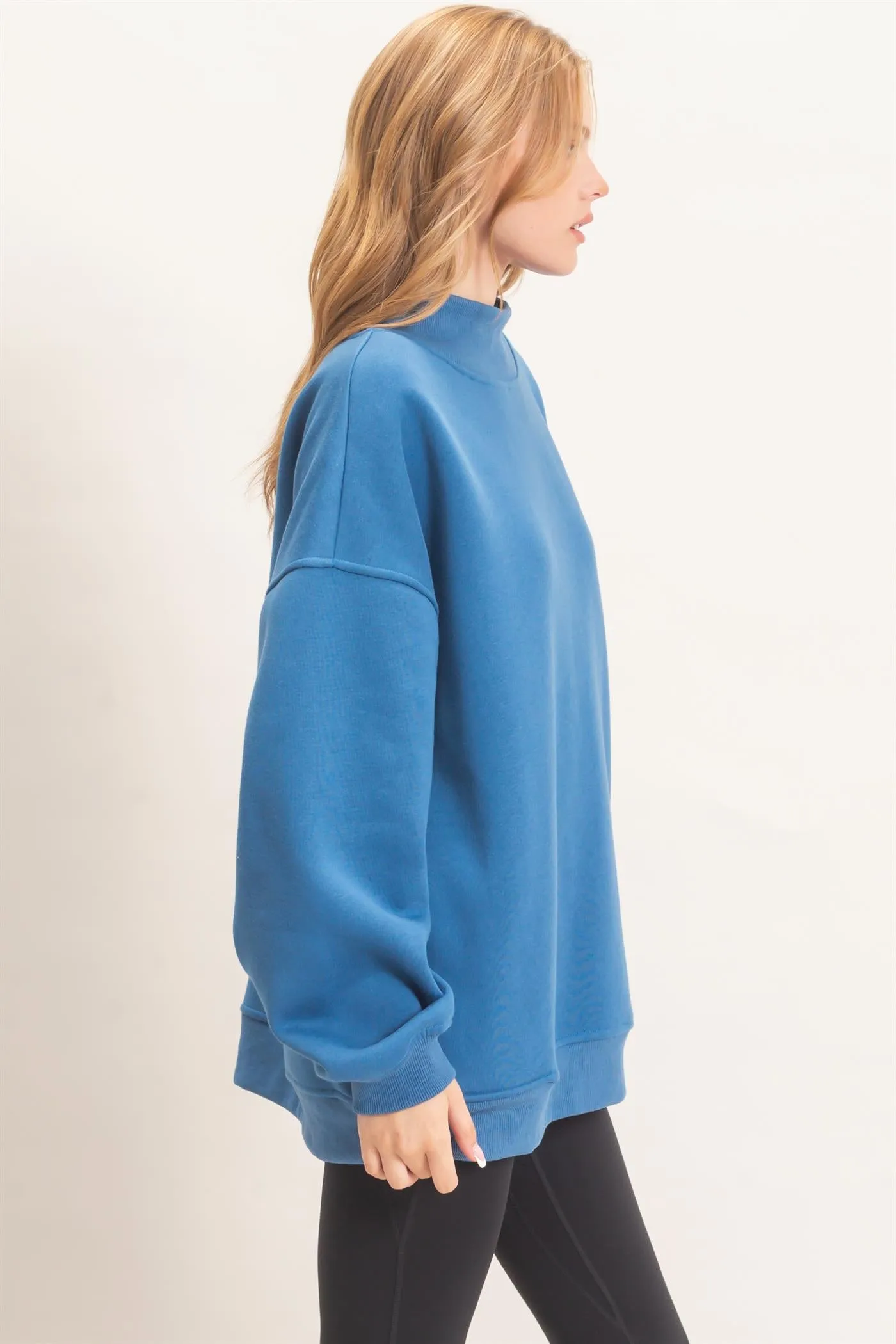 Enzyme Washed Mock Neck Sweatshirt sold by HYFVE product image thumbnail 5