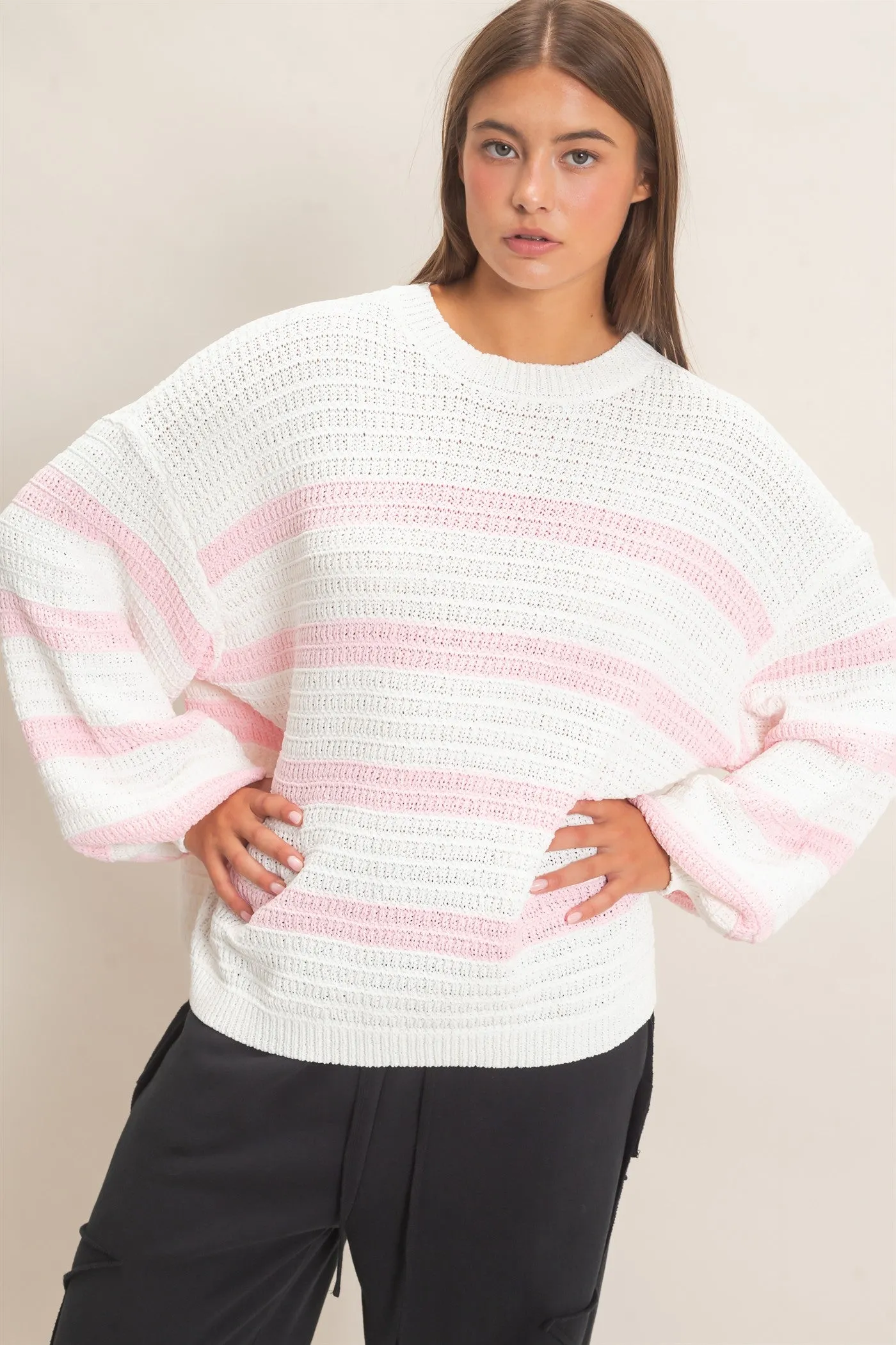 Striped Oversized Sweater sold by HYFVE product image thumbnail 4
