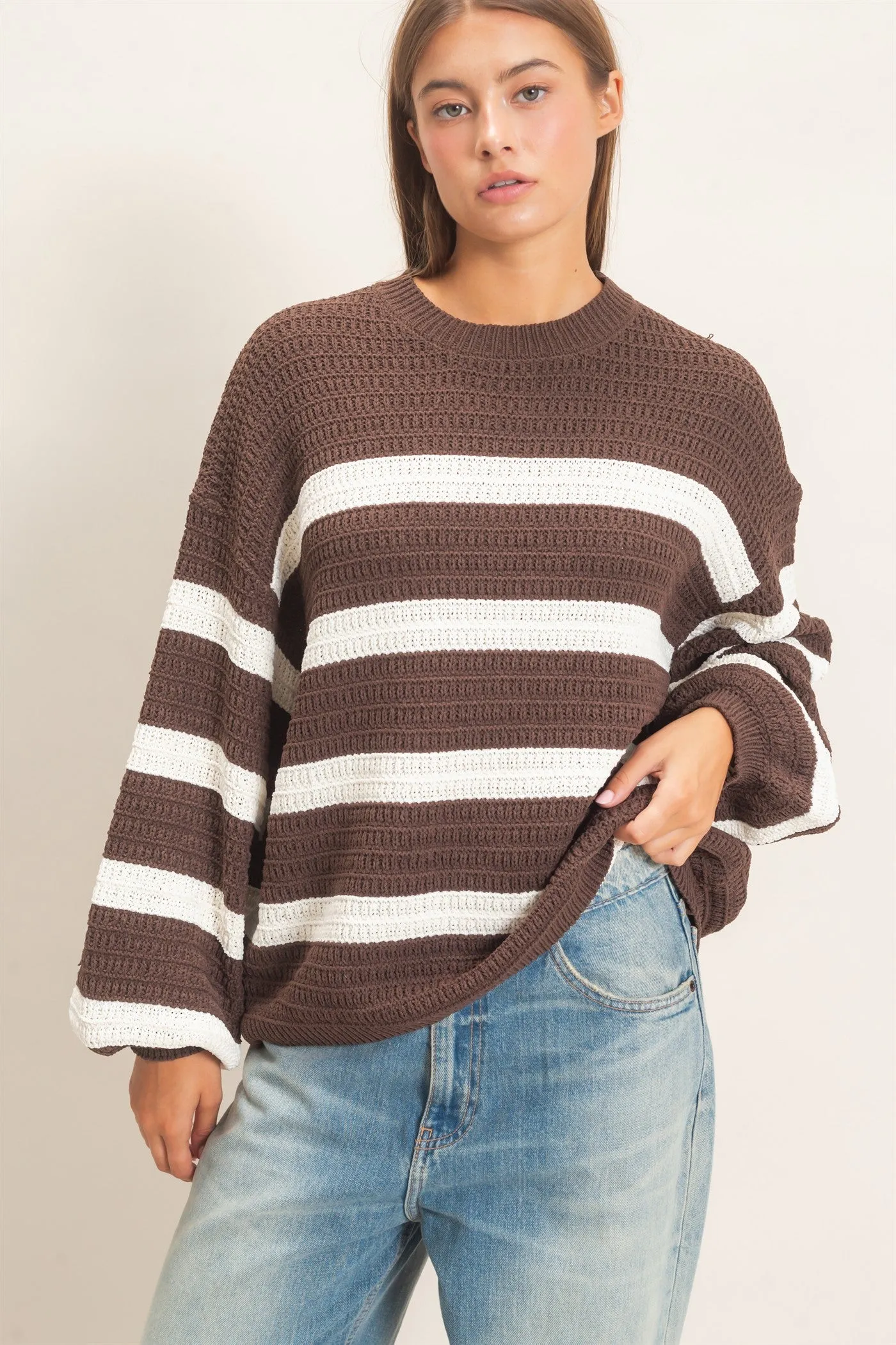 Striped Oversized Sweater sold by HYFVE product image thumbnail 3