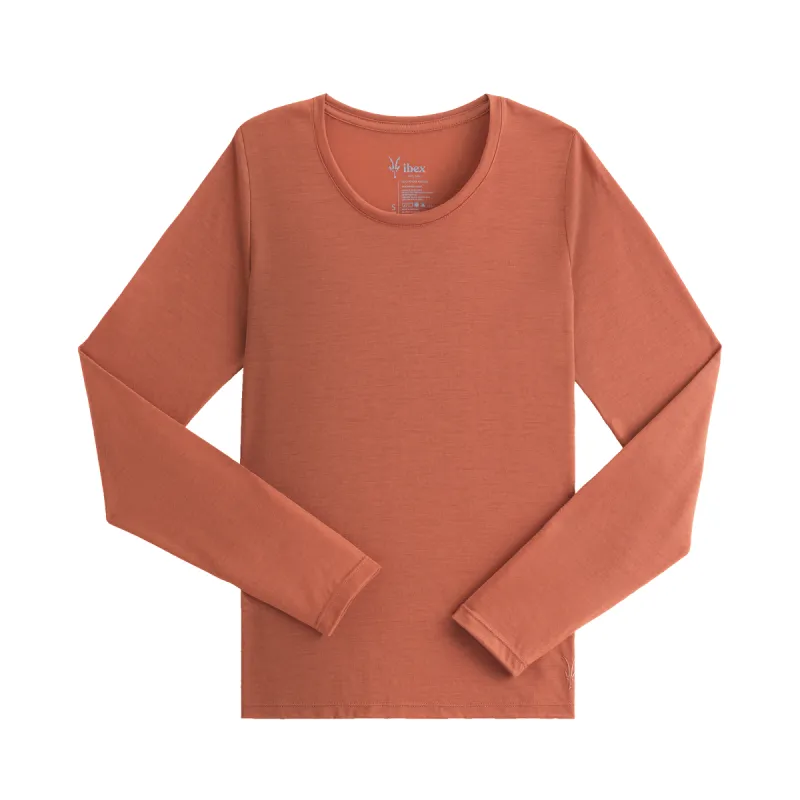 Women's 24 Hour Long Sleeve Low Crew sold by Ibex