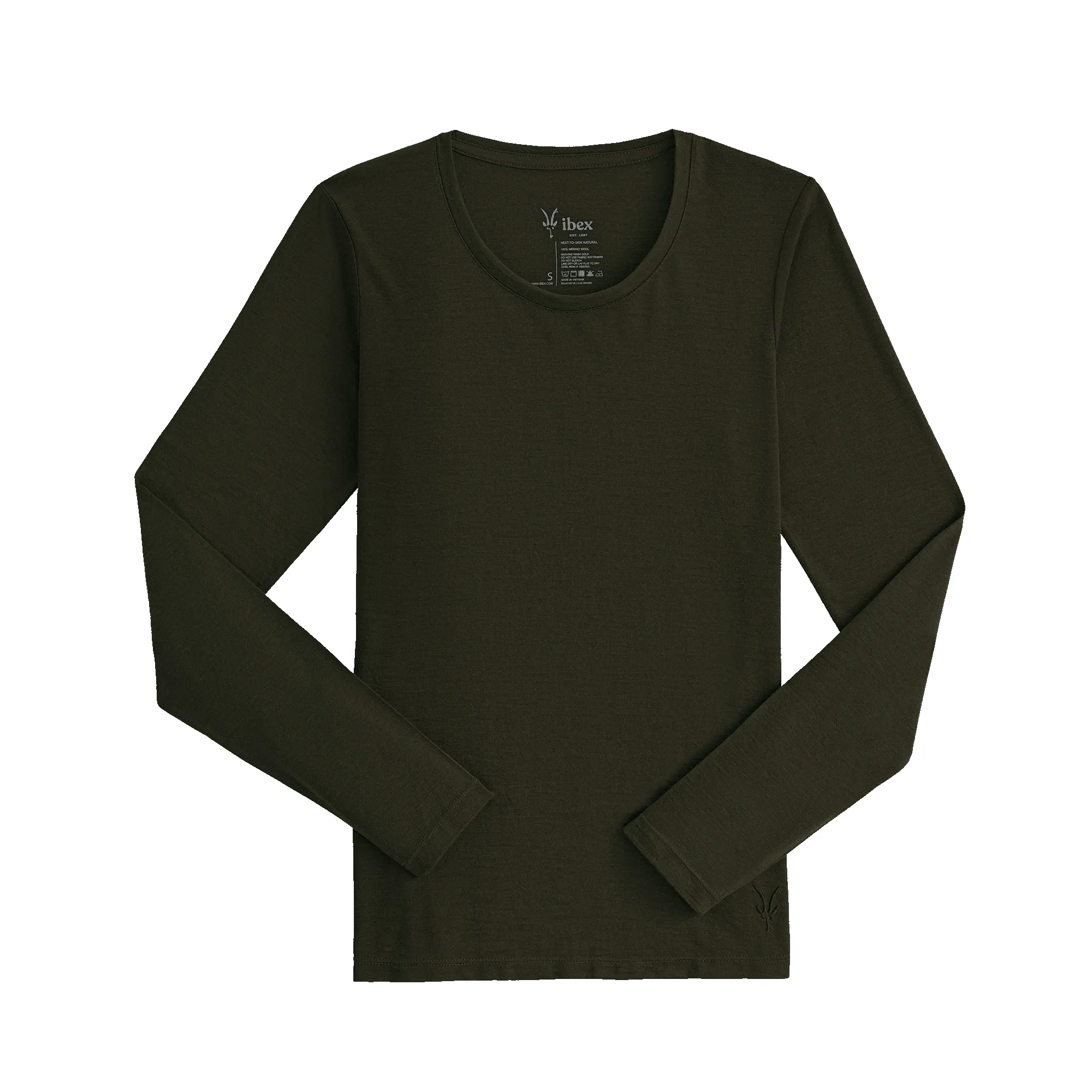 Women's 24 Hour Long Sleeve Low Crew sold by Ibex product image thumbnail 3