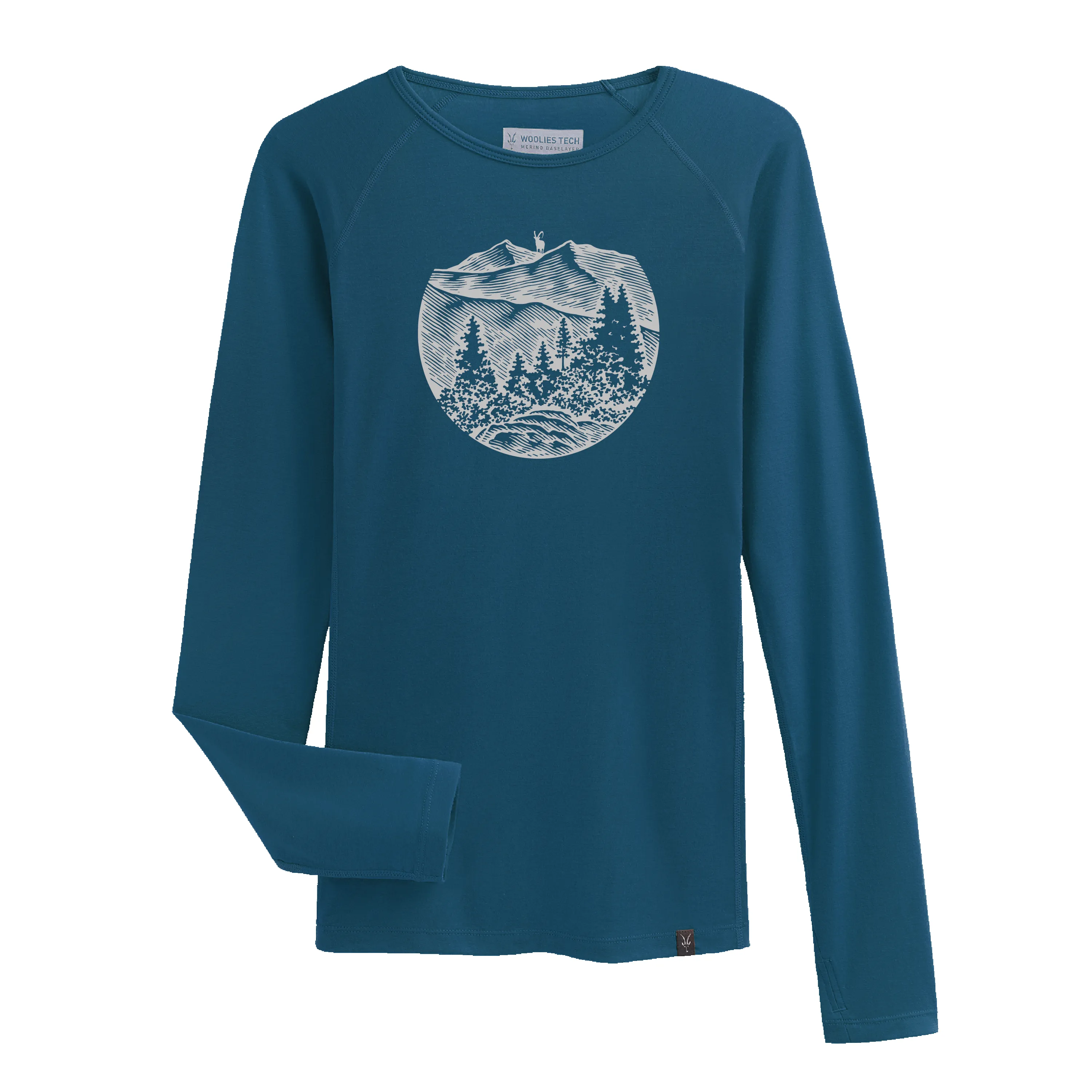 Women's Woolies Tech Long Sleeve Art Crew sold by Ibex product image thumbnail 5