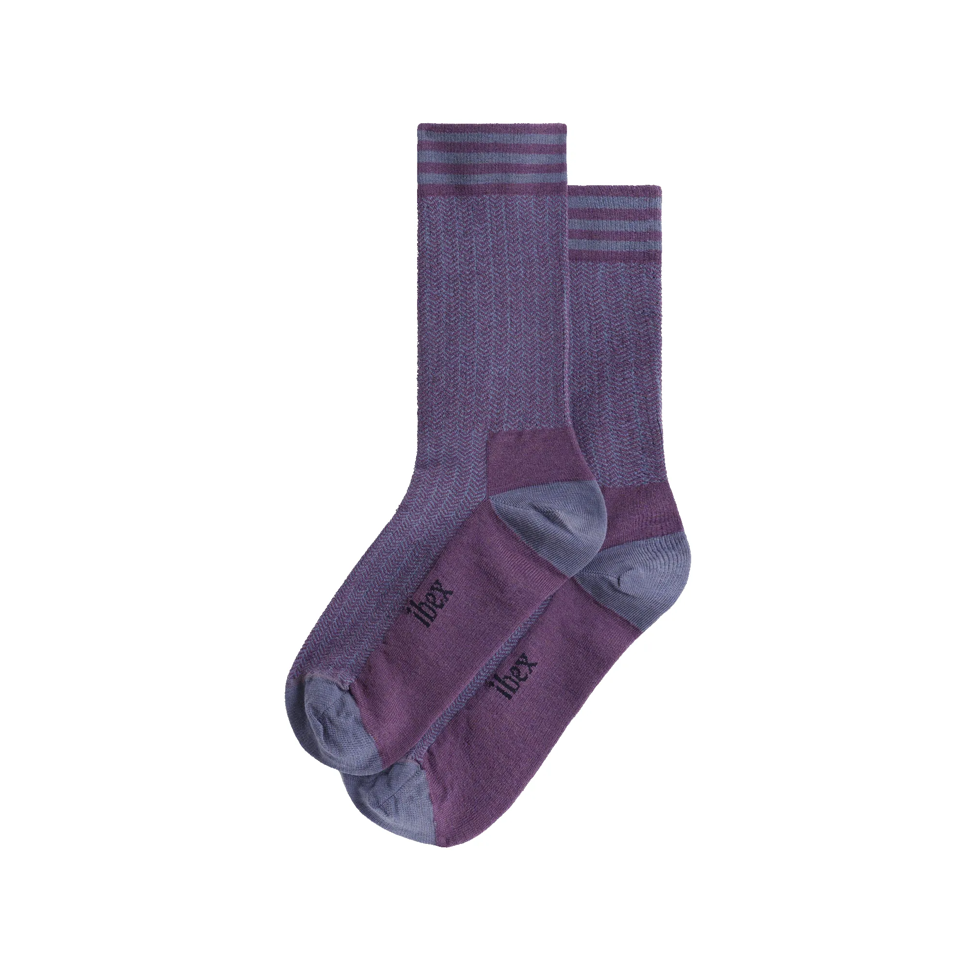 Nomad Herringbone Crew Sock sold by Ibex