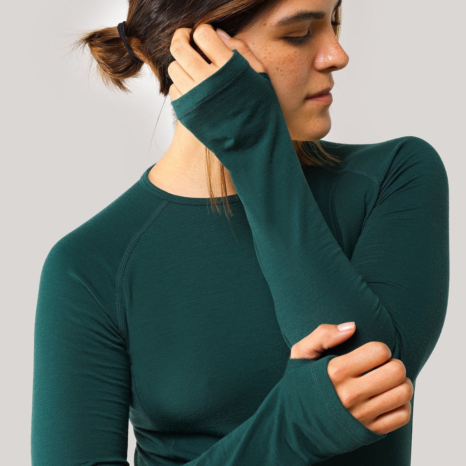 Women's Woolies Tech Long Sleeve Crew sold by Ibex product image thumbnail 5