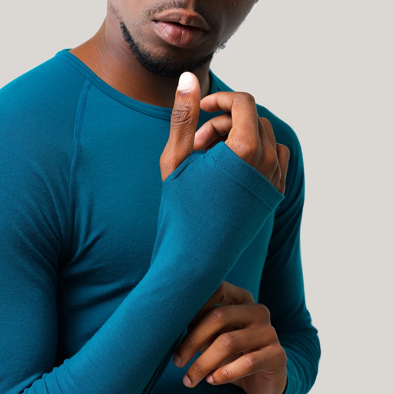 Men's Woolies Tech Long Sleeve Crew sold by Ibex product image thumbnail 3