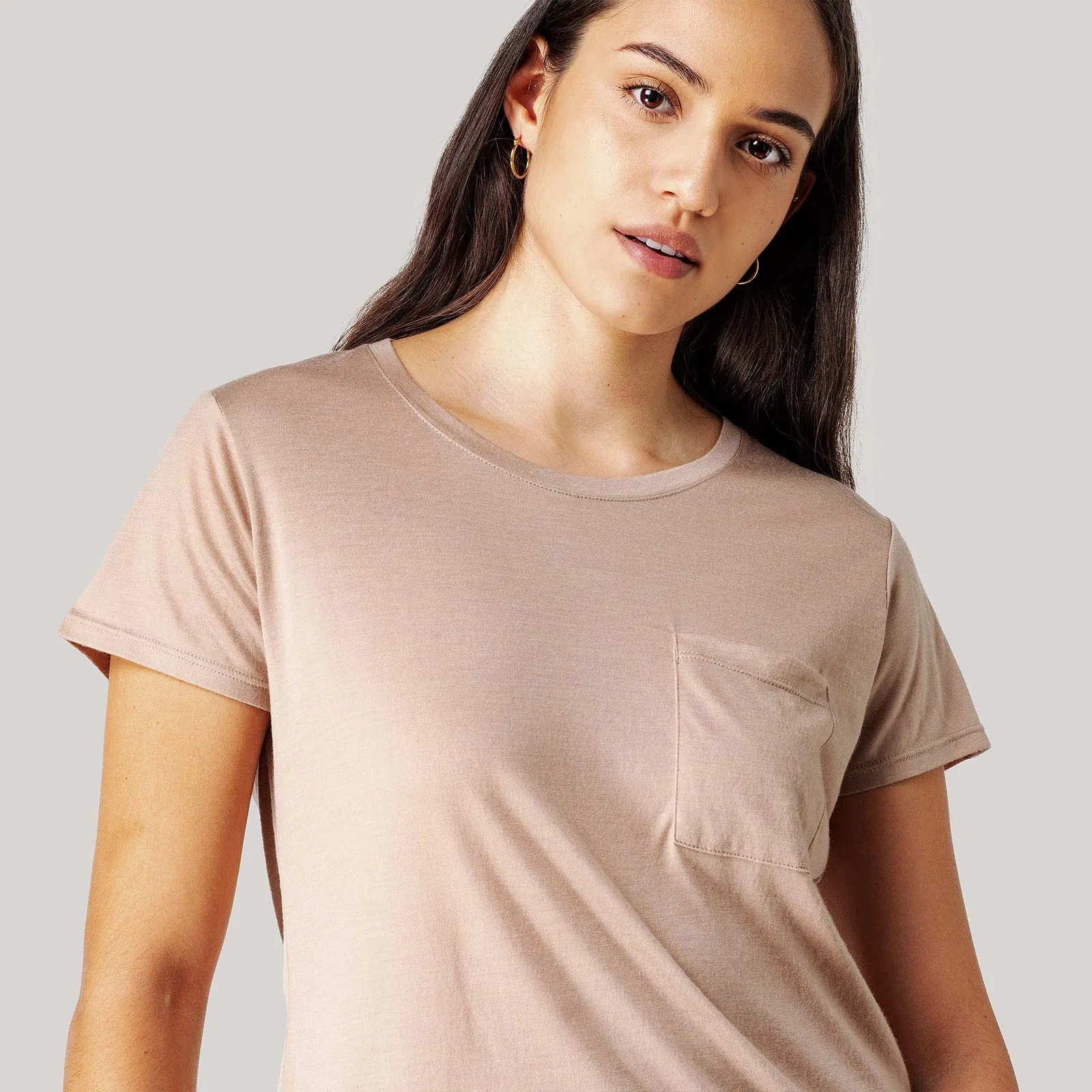 Women's Merino Tencel Pocket Short Sleeve Tee sold by Ibex product image thumbnail 2