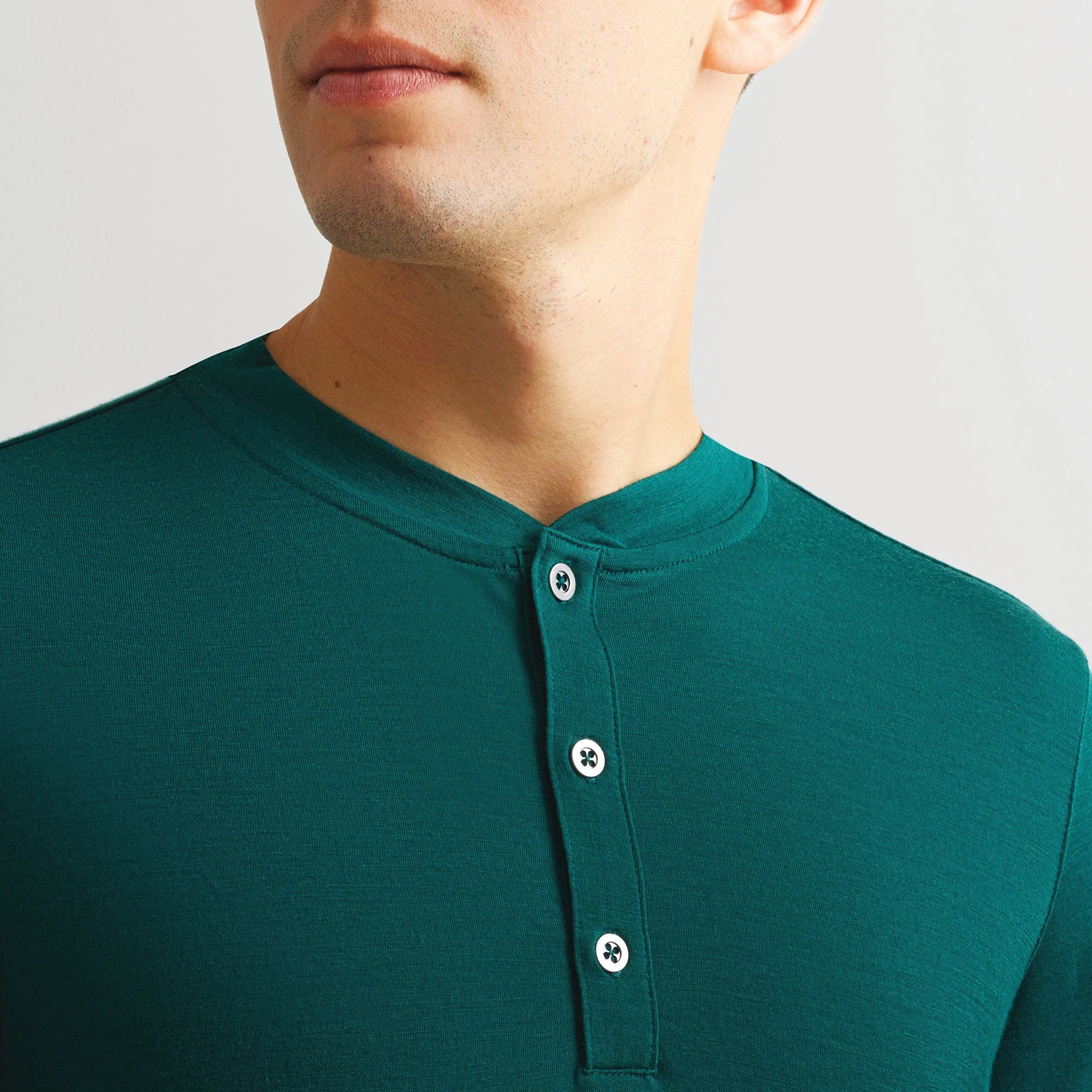 Men's Travel Henley Long Sleeve sold by Ibex product image thumbnail 5