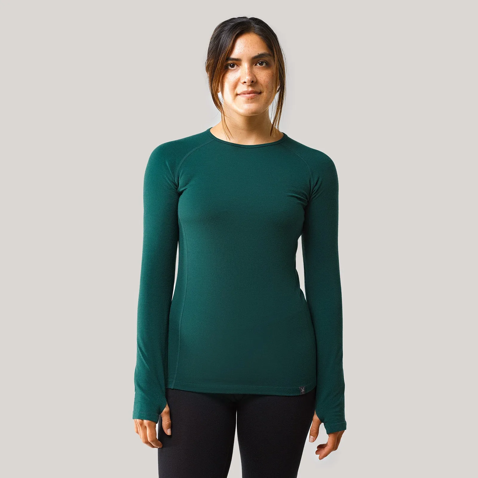 Women's Woolies Tech Long Sleeve Crew sold by Ibex product image thumbnail 2