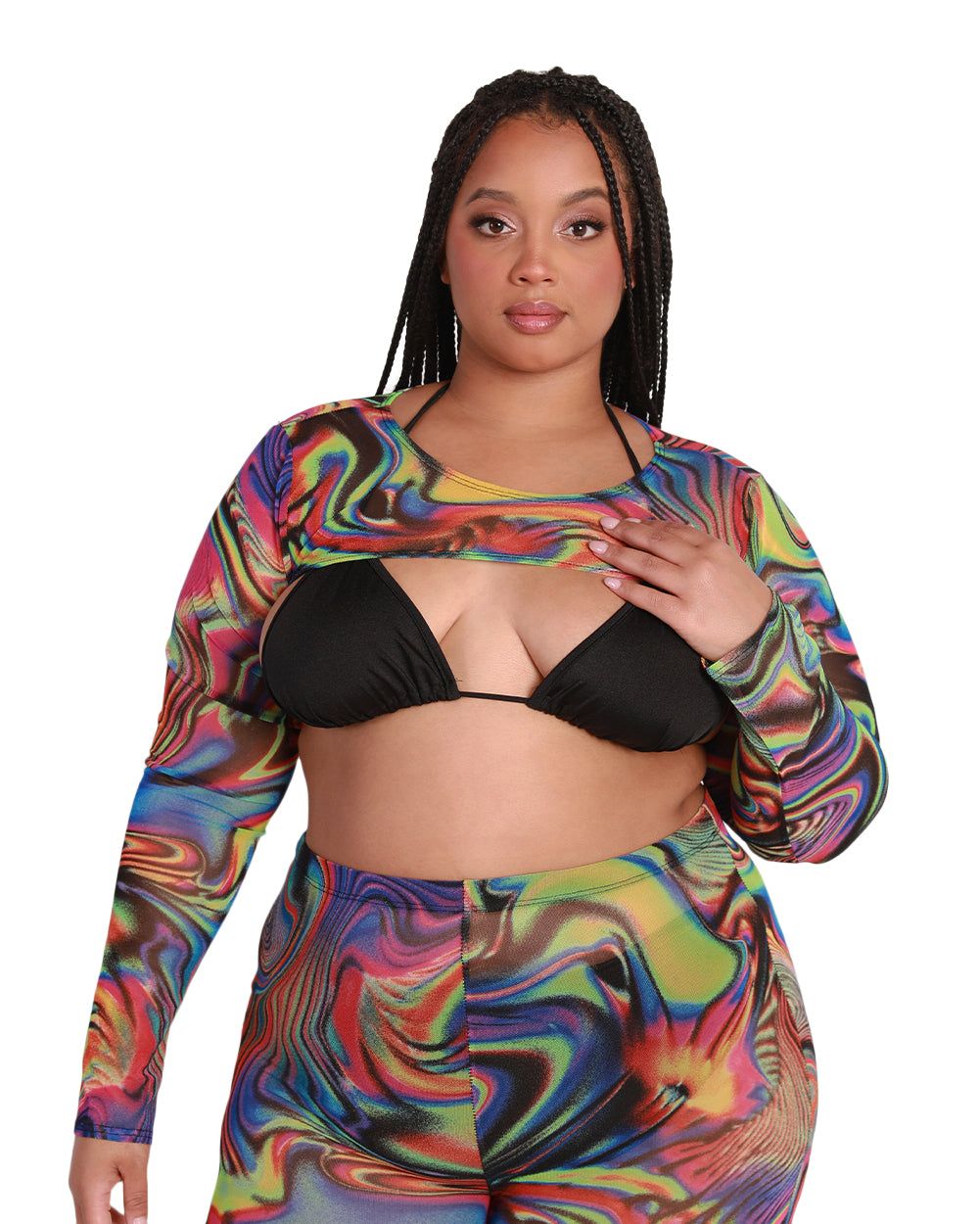 Groovy Gal Ultra Crop Long Sleeve sold by iHeartRaves product image thumbnail 5