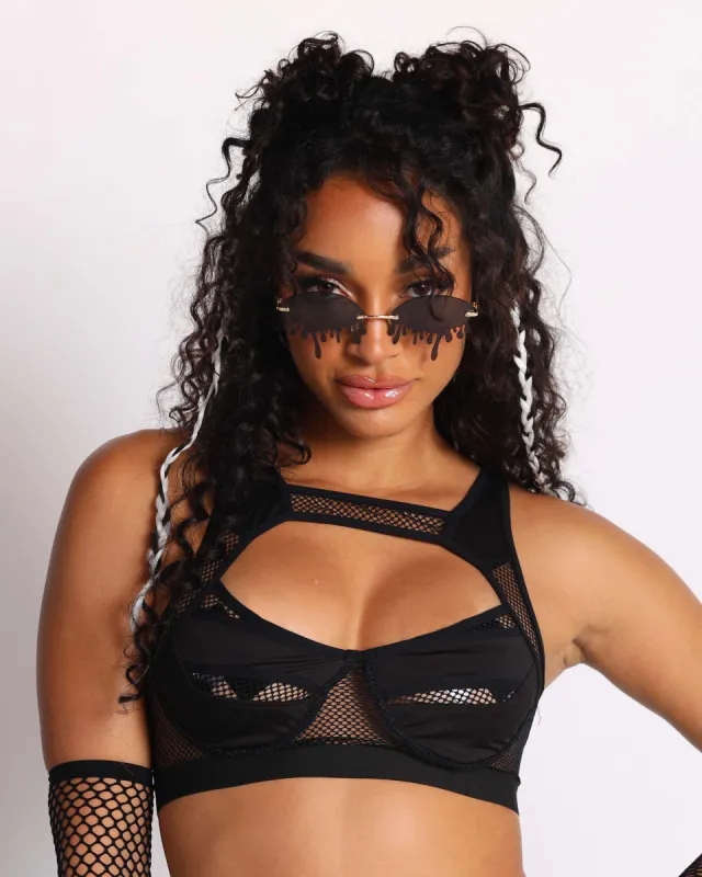 Won't Bite Fishnet Cutout Top sold by iHeartRaves