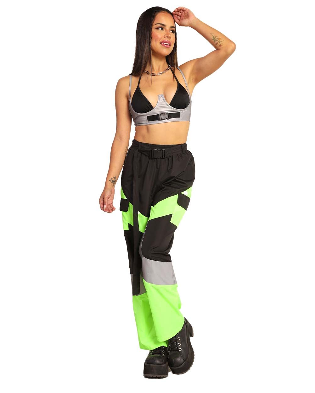 Superstar Glow Reflective Underboob Crop Top sold by iHeartRaves product image thumbnail 9