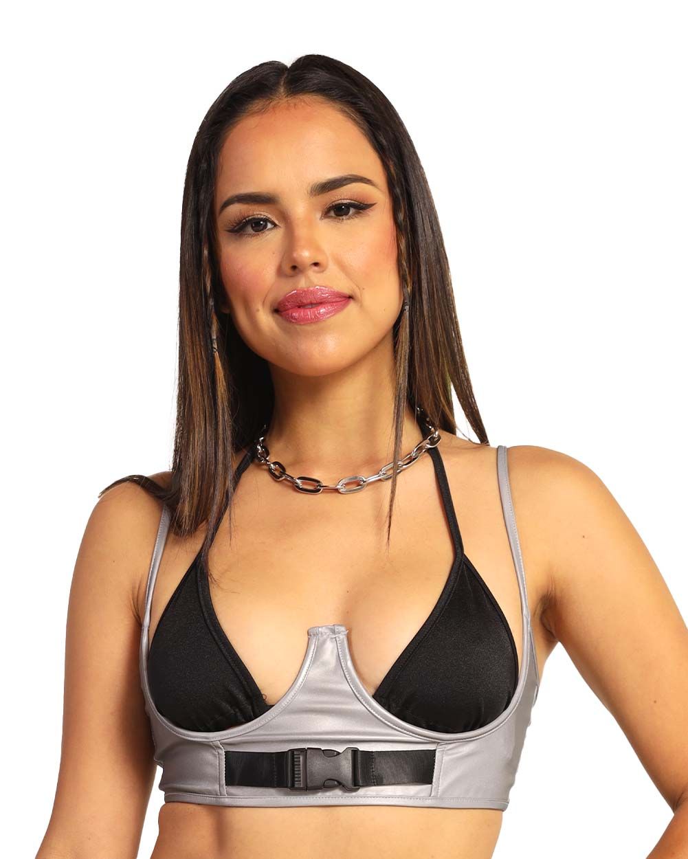 Superstar Glow Reflective Underboob Crop Top sold by iHeartRaves product image thumbnail 7