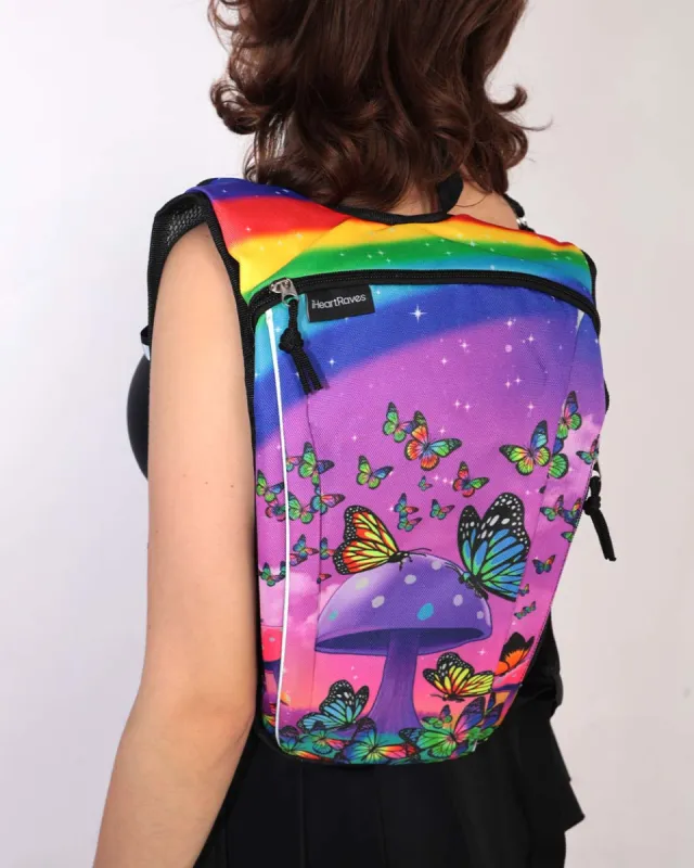 Lost in Wonderland UV Reactive Hydration Pack with Back Pocket for Anti-Theft sold by iHeartRaves