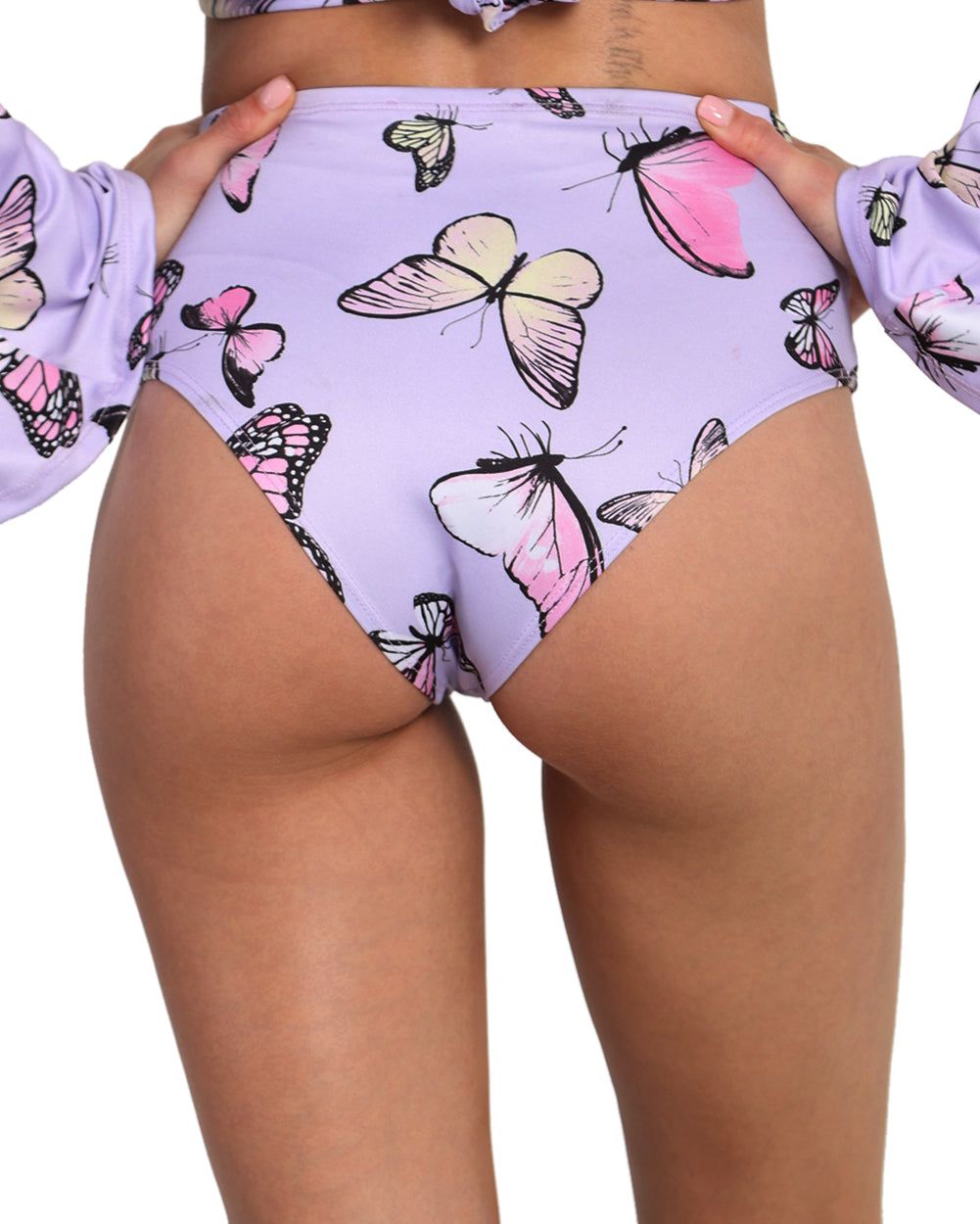 Butterfly Groove High Waisted Booty Shorts sold by iHeartRaves product image thumbnail 5