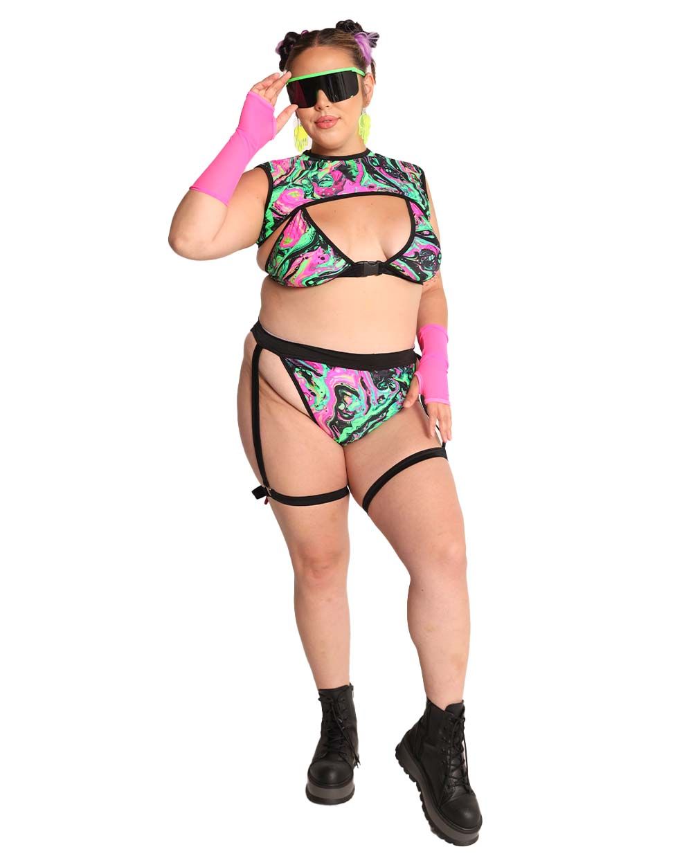 Rolita Couture x iHR Lava Psychedelia Ultra Crop Top sold by iHeartRaves product image thumbnail 9