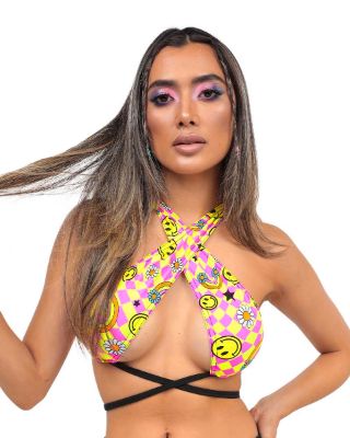 Rolita Couture Good Vibes Goddess Wrap Top sold by iHeartRaves