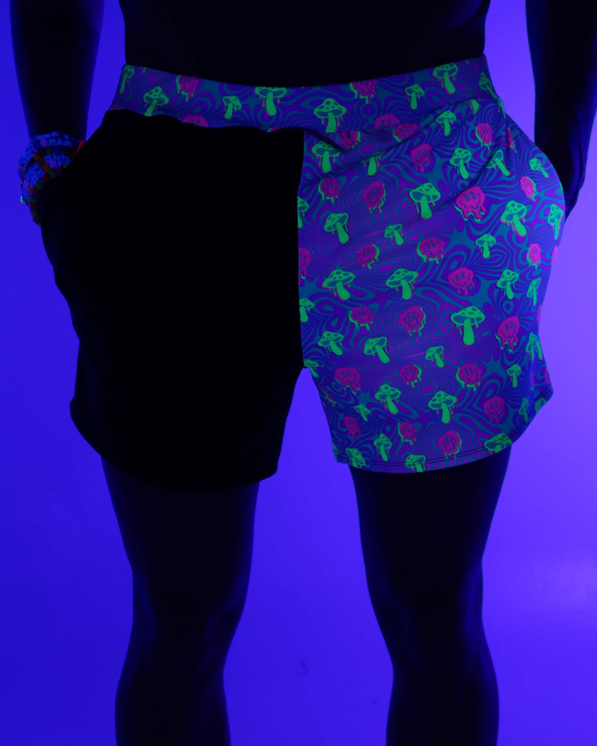 Rolita Couture x iHR Laced & Lit Men's Shorts sold by iHeartRaves