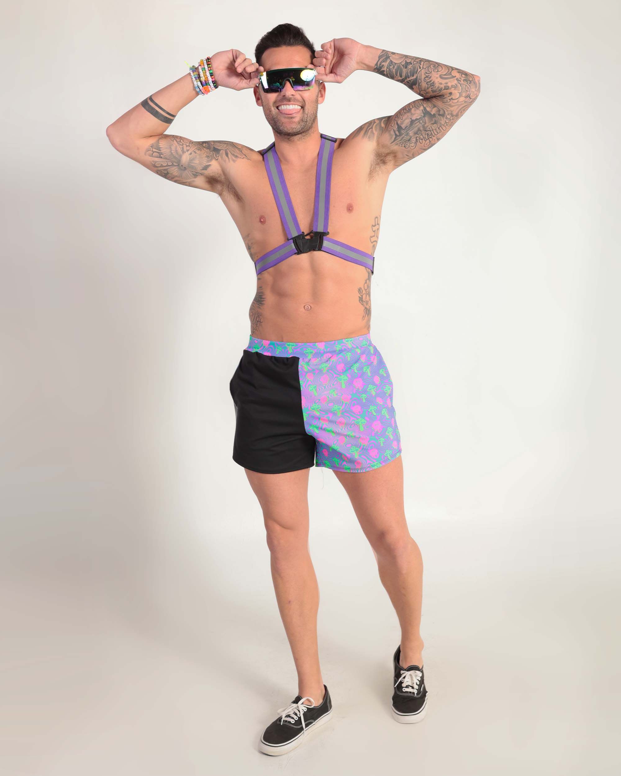 Rolita Couture x iHR Laced & Lit Men's Shorts sold by iHeartRaves product image thumbnail 3