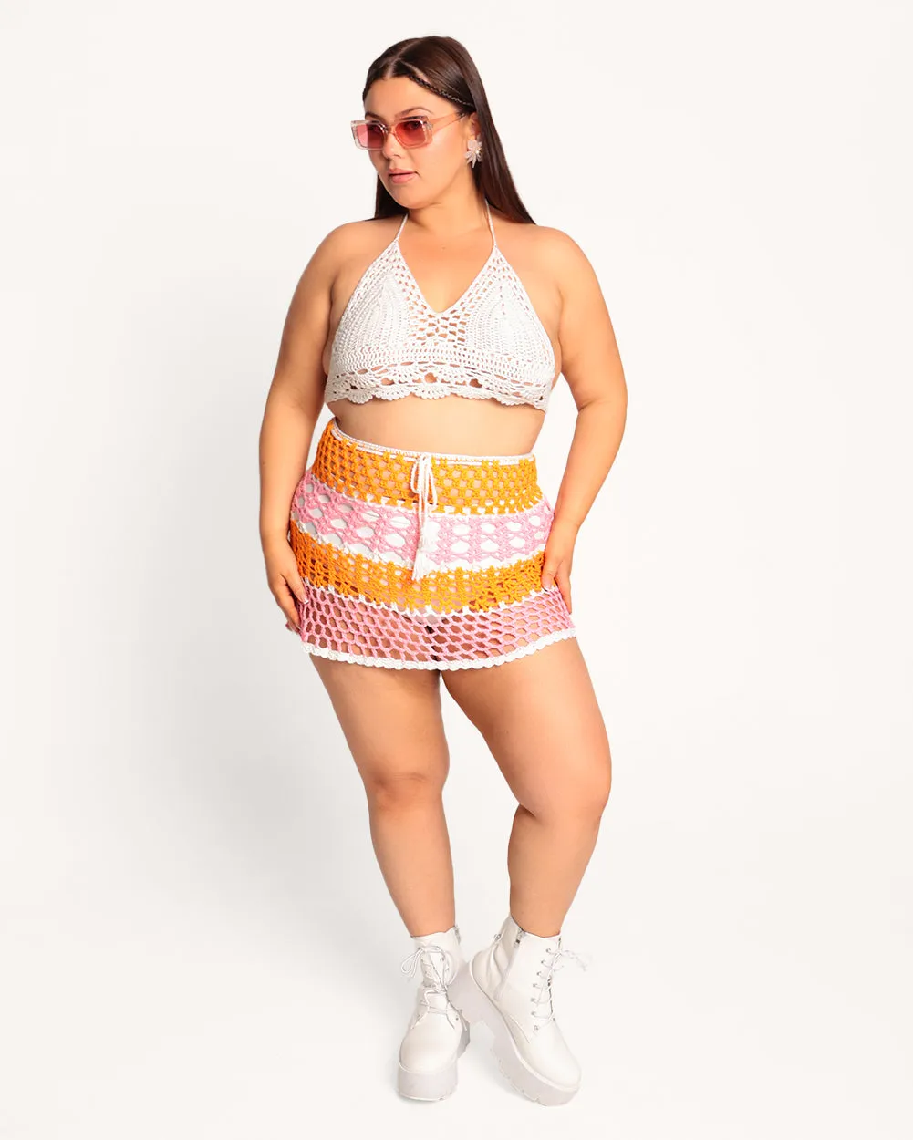 Sunkissed Sis Curve Crochet Skirt sold by iHeartRaves product image thumbnail 3