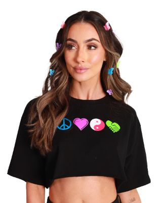 PLUR Vibes Crop Top sold by iHeartRaves