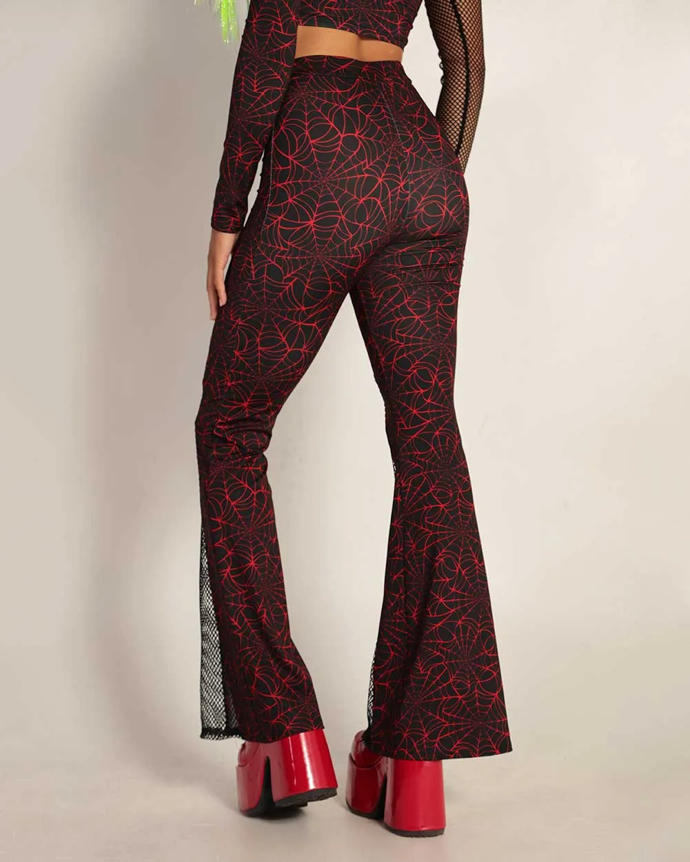 Venomous Vengeance Fishnet Bell Bottoms sold by iHeartRaves product image thumbnail 2