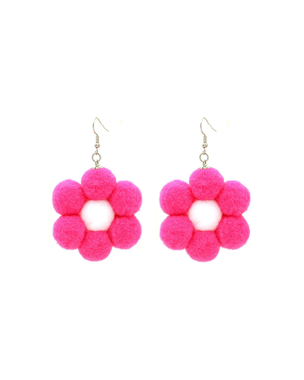 Fuzzy Flower Earrings sold by iHeartRaves