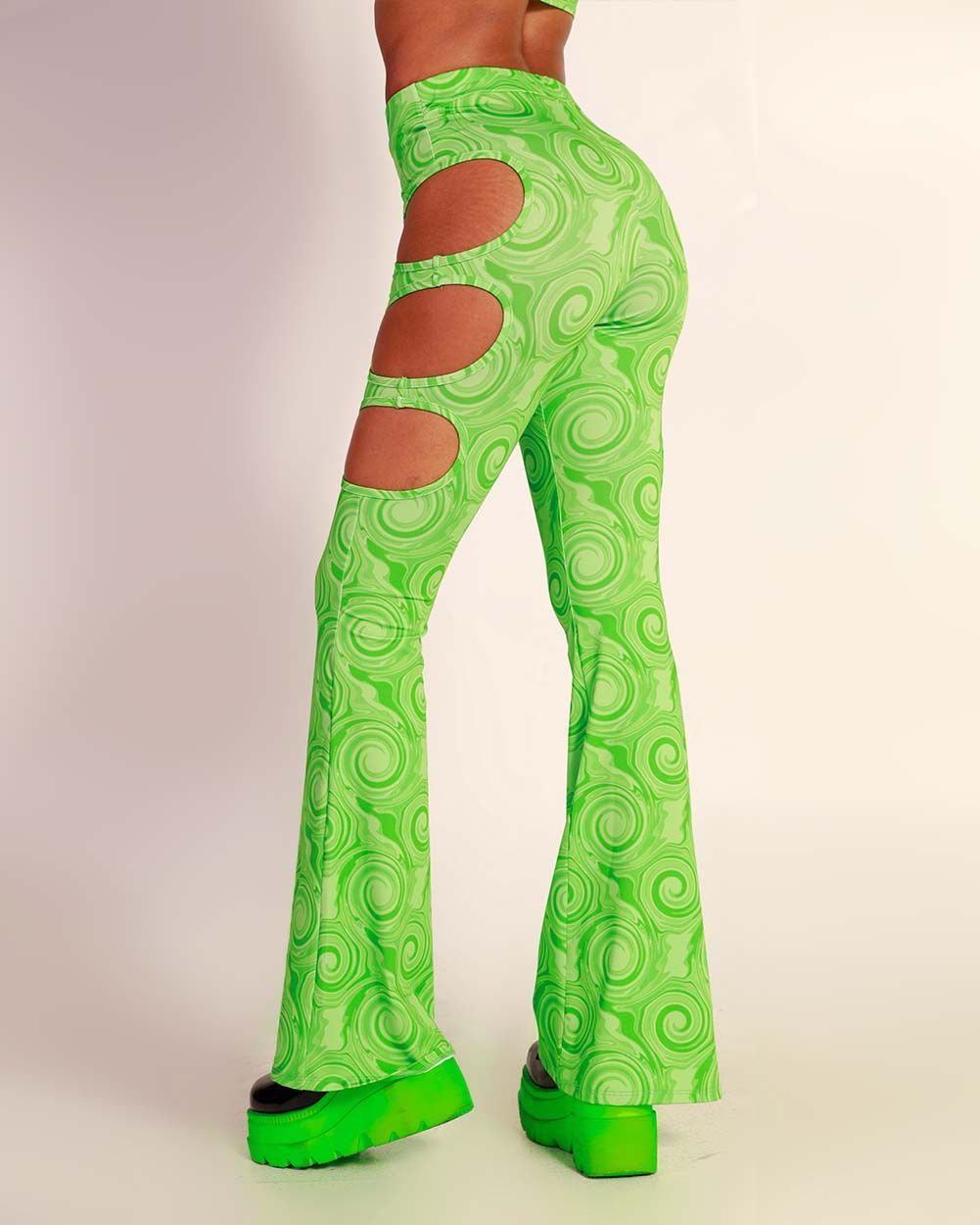 Whimsicle Swirls Cutout Bell Bottoms sold by iHeartRaves product image thumbnail 3