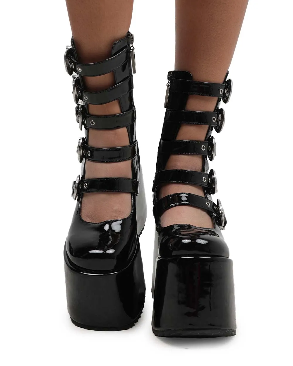 Dark Side Buckle Platform Boots sold by iHeartRaves product image thumbnail 3