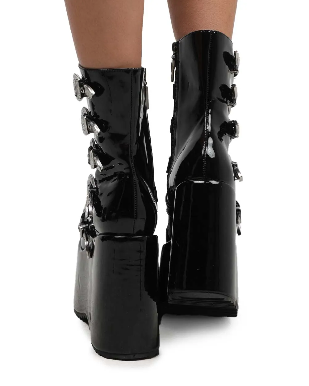 Dark Side Buckle Platform Boots sold by iHeartRaves product image thumbnail 4