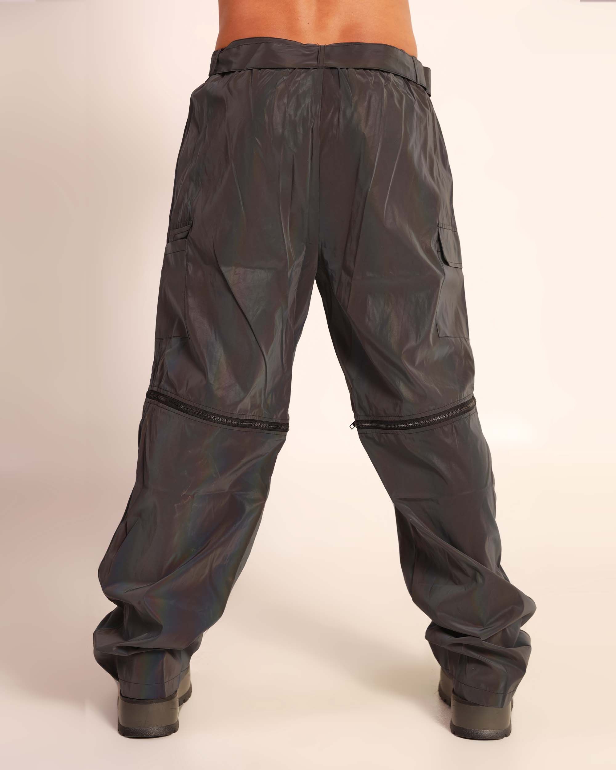 Unisex Time to Reflect Rainbow Reflective Wide Leg Pants sold by iHeartRaves product image thumbnail 11