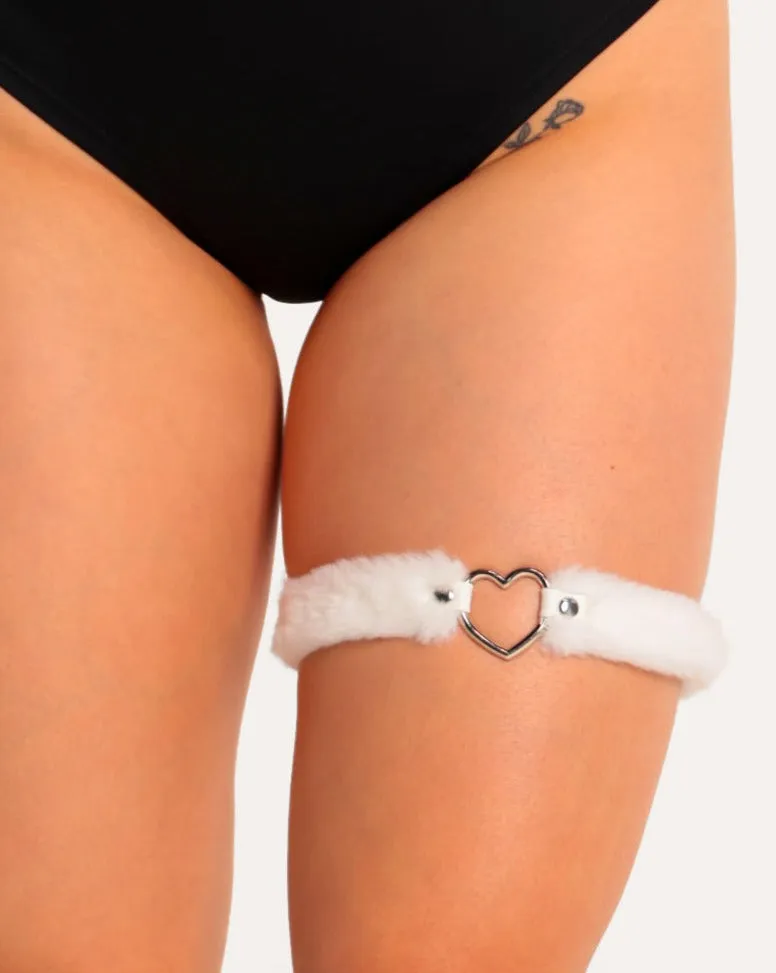 Furry Heart Single Leg Garter sold by iHeartRaves product image thumbnail 2