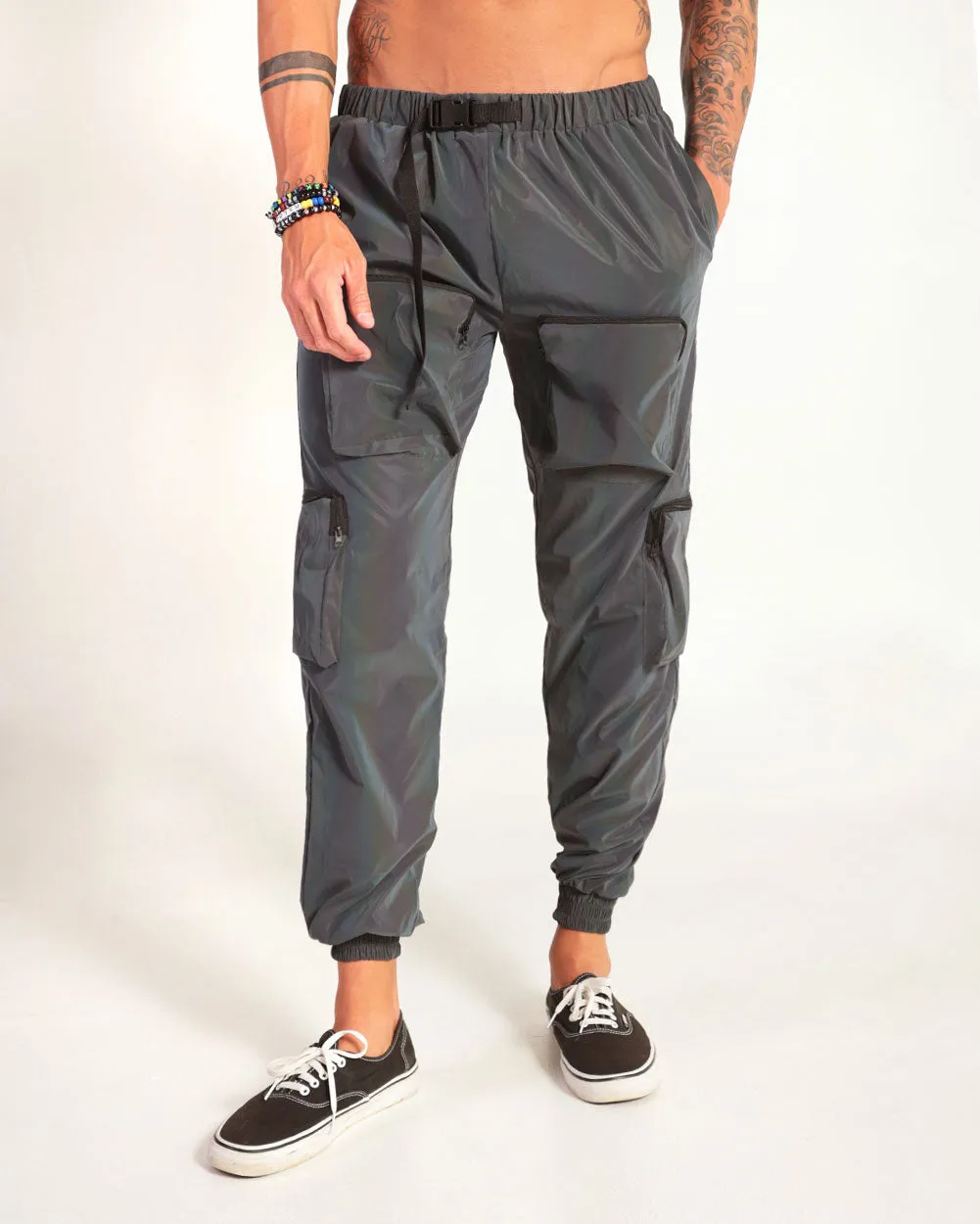Daylight Rainbow Reflective Joggers with Cargo Pockets sold by iHeartRaves product image thumbnail 2