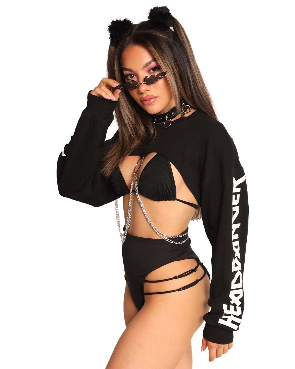 Unisex Go Crazy Headbanger Ultra Crop Top sold by iHeartRaves product image thumbnail 4