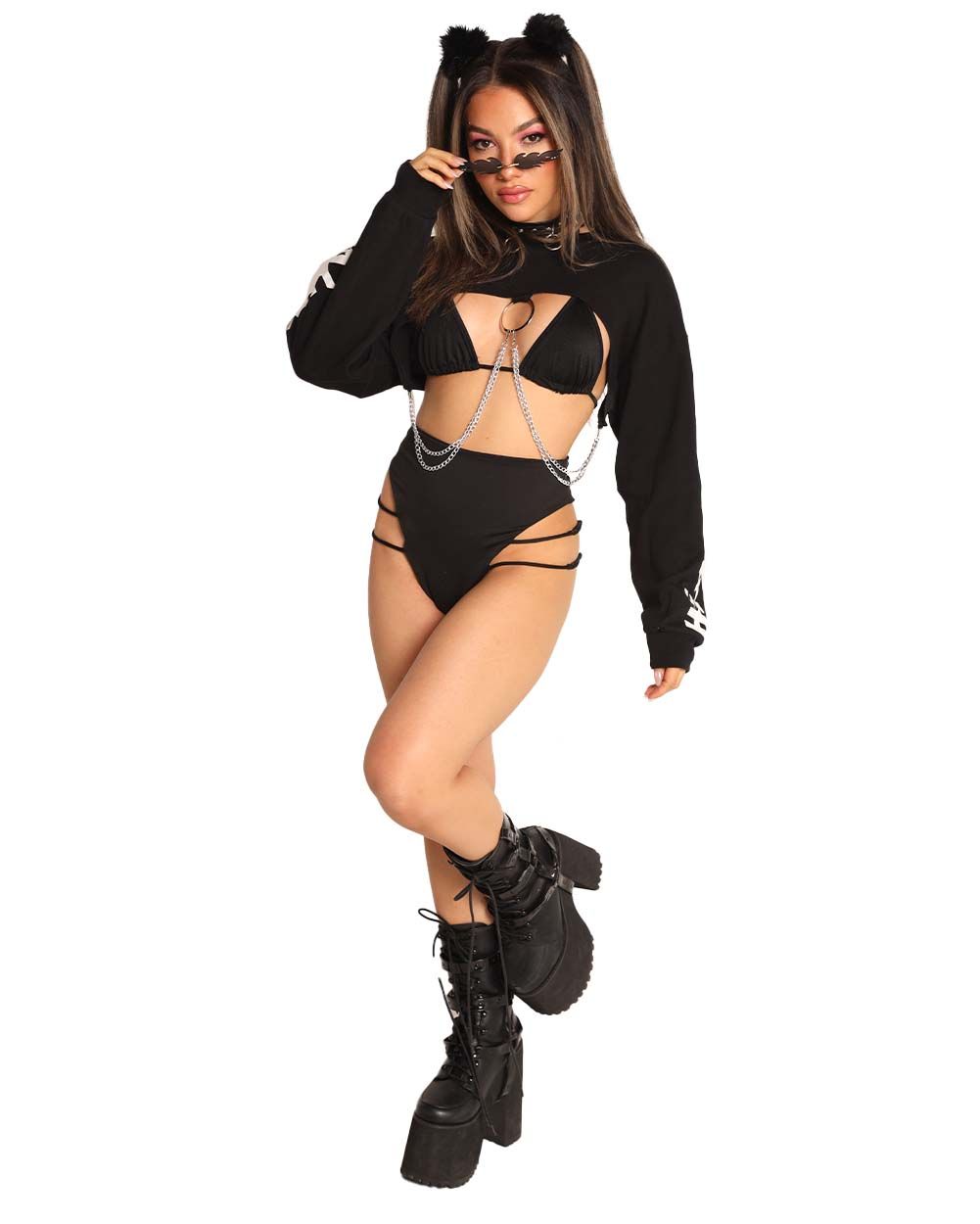 Unisex Go Crazy Headbanger Ultra Crop Top sold by iHeartRaves product image thumbnail 3